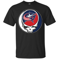 Columbus Blue Grateful Dead Steal Your Face Hockey Nhl Shirts Men Cotton T-Shirt Men Cotton T-Shirt - parenttees