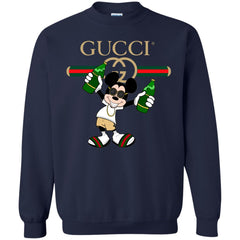 Gucci Mickey Mouse Drink Beer T-shirt Crewneck Pullover Sweatshirt Crewneck Pullover Sweatshirt - parenttees