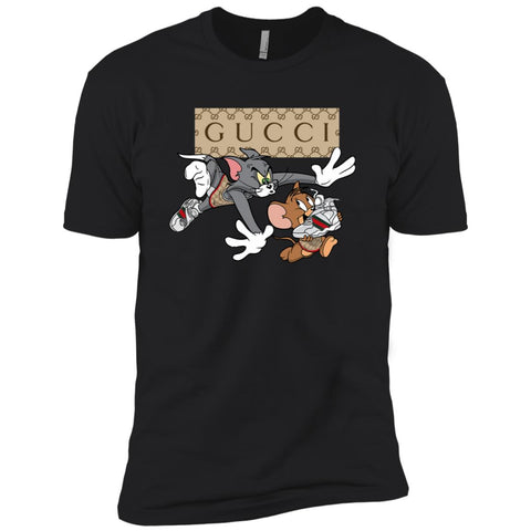 Gucci Tom And Jerry Cartoon T-shirt Men Short Sleeve T-Shirt Black / X-Small Men Short Sleeve T-Shirt - parenttees