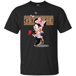 Couple Gucci Minnie Tshirt Valentine's Day Men Cotton T-Shirt