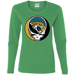 Jacksonville Jaguars Grateful Dead Steal Your Face Football Nfl Shirts Women Long Sleeve Shirt Women Long Sleeve Shirt - parenttees