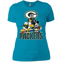 Mickey Mouse Green Bay Packer American Football Nfl Sports Shirt Women Cotton T-Shirt Women Cotton T-Shirt - parenttees