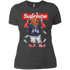 Supreme Bear Hot Trending T-shirt Women Cotton T-Shirt Women Cotton T-Shirt - parenttees