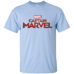 Marvel Captain Marvel Movie Logo Red Men Cotton T-Shirt Men Cotton T-Shirt - parenttees