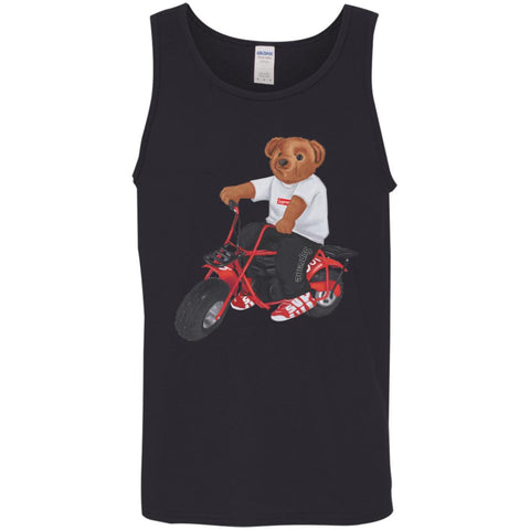 Supreme Bear Moto T-shirt Men Cotton Tank Black / X-Small Men Cotton Tank - parenttees