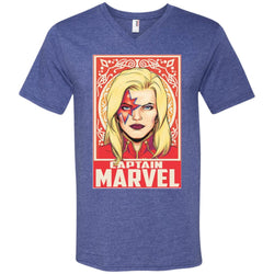 Captain Marvel Ornament Men V-Neck T-Shirt