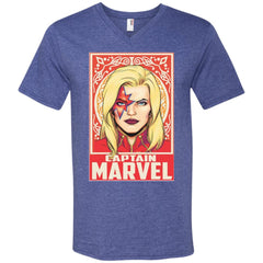 Captain Marvel Ornament Men V-Neck T-Shirt Men V-Neck T-Shirt - parenttees