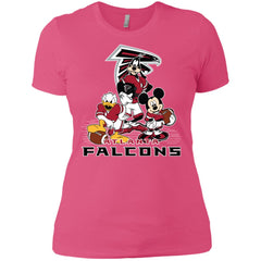 Mickey Mouse Atlanta Falcons American Football Nfl Sports Shirt Women Cotton T-Shirt Women Cotton T-Shirt - parenttees