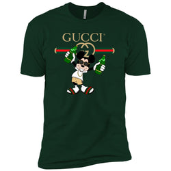 Gucci Mickey Mouse Drink Beer T-shirt Men Short Sleeve T-Shirt