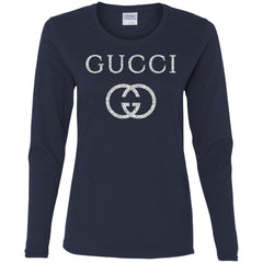 Vintage Gucci Logo Inspired Women Long Sleeve Shirt Women Long Sleeve Shirt - parenttees