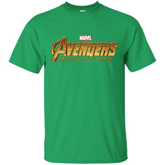 Marvel Avengers Infinity War Golden Logo Men Cotton T-Shirt Men Cotton T-Shirt - parenttees