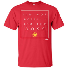 Captain Marvel Not Bossy I'm The Boss Men Cotton T-Shirt Men Cotton T-Shirt - parenttees