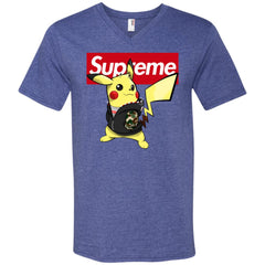 Supreme Pikachu T-shirt Men V-Neck T-Shirt Men V-Neck T-Shirt - parenttees