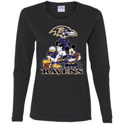 Mickey Mouse Baltimore Ravens American Football Nfl Sports Shirt Women Long Sleeve Shirt