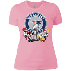 New England Patriots Super Bowl 2019 Mickey Minnie Mouse Donald Daisy Duck Football Nfl Women Cotton T-Shirt Women Cotton T-Shirt - parenttees