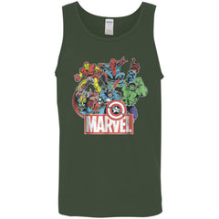 Marvel Avengers Team Retro Comic Vintage Graphic Men Cotton Tank Men Cotton Tank - parenttees