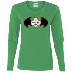 We Are The Pittsburgh Steelers Batman Nfl Mashup Women Long Sleeve Shirt Women Long Sleeve Shirt - parenttees