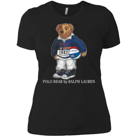 Ralph Lauren Polo Bear T-shirt Women Cotton T-Shirt Black / X-Small Women Cotton T-Shirt - parenttees