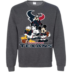 Mickey Mouse Houston Texans American Football Nfl Sports Shirt Crewneck Pullover Sweatshirt Crewneck Pullover Sweatshirt - parenttees