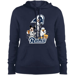 Nfl – Los Angeles Rams Donald Duck Goofy Mickey Mouse Super Bowl 2019 Football Women Hooded Sweatshirt Women Hooded Sweatshirt - parenttees