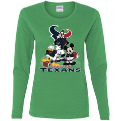 Mickey Mouse Houston Texans American Football Nfl Sports Shirt Women Long Sleeve Shirt Women Long Sleeve Shirt - parenttees