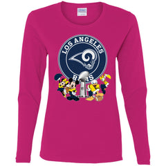 Nfl – Los Angeles Rams Super Bowl 2019 Mickey Mouse Minnie Mouse Donald Duck Daisy Duck Football Women Long Sleeve Shirt Women Long Sleeve Shirt - parenttees