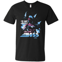 Captain Marvel I'm The Boss Space Blue Red Men V-Neck T-Shirt Men V-Neck T-Shirt - parenttees