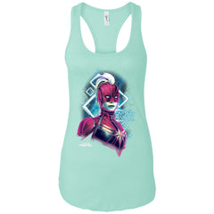 Marvel Captain Marvel Space Glow Neon Women Tank Top Women Tank Top - parenttees