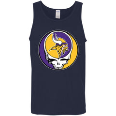 Minnesota Vikings Grateful Dead Steal Your Face Football Nfl Shirts Men Cotton Tank Men Cotton Tank - parenttees