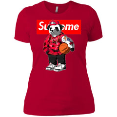 Supreme Bear Basketball T-shirt Women Cotton T-Shirt Women Cotton T-Shirt - parenttees