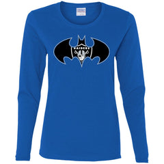 We Are The Oakland Raiders Batman Nfl Mashup Women Long Sleeve Shirt Women Long Sleeve Shirt - parenttees