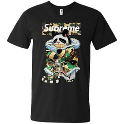 Supreme Panda Kung Fu T-shirt Men V-Neck T-Shirt