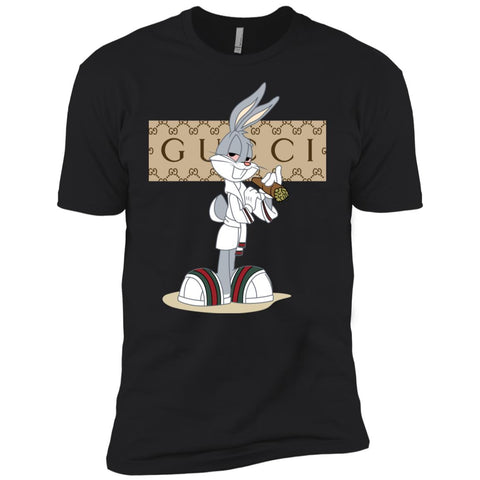 Gucci Rabbit Smoking Funny T-shirt Men Short Sleeve T-Shirt Black / X-Small Men Short Sleeve T-Shirt - parenttees