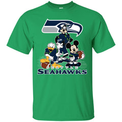 Mickey Mouse Seattle Seahawks American Football Nfl Sports Shirt Men Cotton T-Shirt Men Cotton T-Shirt - parenttees