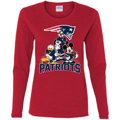 Mickey Mouse New England Patriots American Football Nfl Sports Shirt Women Long Sleeve Shirt Women Long Sleeve Shirt - parenttees