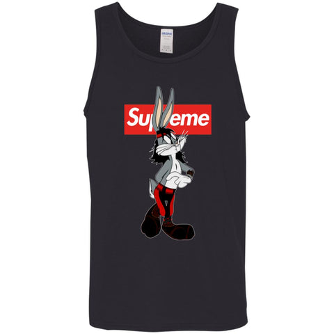 Supreme Rabbit T-shirt Men Cotton Tank Black / X-Small Men Cotton Tank - parenttees