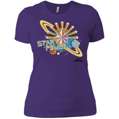 Captain Marvel Star Power Retro Style Women Cotton T-Shirt Women Cotton T-Shirt - parenttees