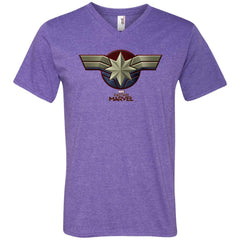 Marvel Captain Marvel Movie Chest Symbol Men V-Neck T-Shirt Men V-Neck T-Shirt - parenttees