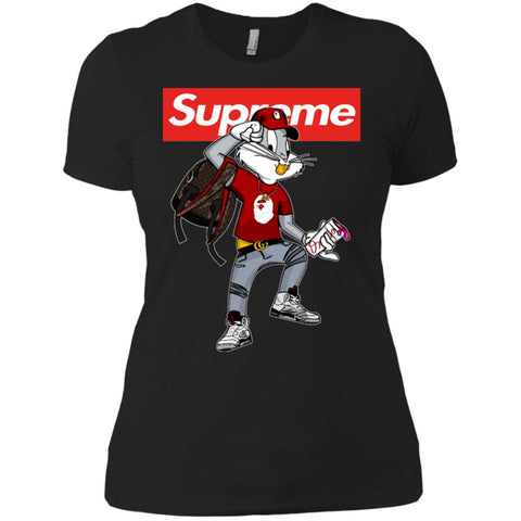 Supreme Rabbit Shirt Women Cotton T-Shirt Black / X-Small Women Cotton T-Shirt - parenttees