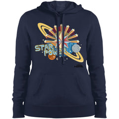 Captain Marvel Star Power Retro Style Women Hooded Sweatshirt Women Hooded Sweatshirt - parenttees