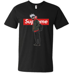 Supreme Naruto Funny Style T-shirt Men V-Neck T-Shirt