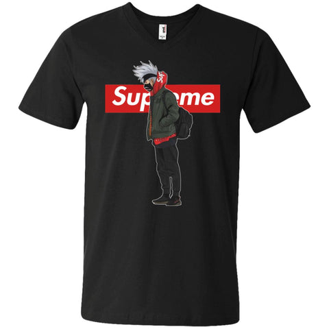 Supreme Naruto Funny Style T-shirt Men V-Neck T-Shirt Black / S Men V-Neck T-Shirt - parenttees