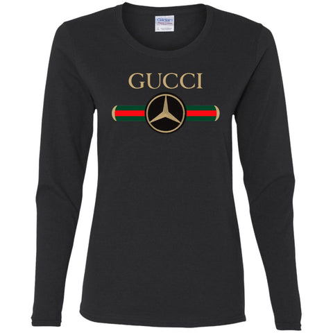 Gucci Mercedes T-shirt Women Long Sleeve Shirt Black / S Women Long Sleeve Shirt - parenttees