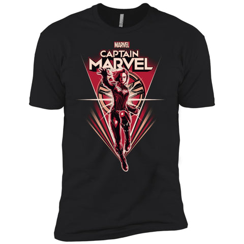 Marvel Captain Marvel Retro Style Flight Men Short Sleeve T-Shirt Black / X-Small Men Short Sleeve T-Shirt - parenttees