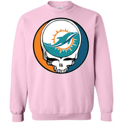 Miami Dolphins Grateful Dead Steal Your Face Football Nfl Shirts Crewneck Pullover Sweatshirt Crewneck Pullover Sweatshirt - parenttees