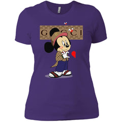 Mickey Mouse Love Couple T-shirt Valentine's Day T-shirt Women Cotton T-Shirt Women Cotton T-Shirt - parenttees