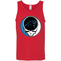 Carolina Panthers Grateful Dead Steal Your Face Football Nfl Shirts Men Cotton Tank Men Cotton Tank - parenttees