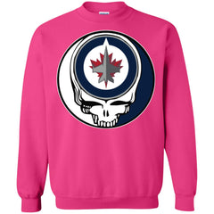 Winnipeg Jets Grateful Dead Steal Your Face Hockey Nhl Shirts Crewneck Pullover Sweatshirt Crewneck Pullover Sweatshirt - parenttees