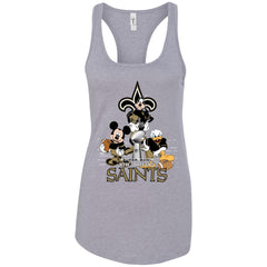 Nfl – New Orleans Saints Donald Duck Goofy Mickey Mouse Super Bowl 2019 Football Women Tank Top Women Tank Top - parenttees