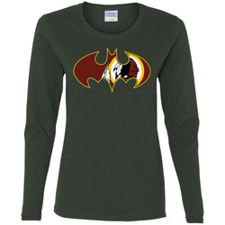 We Are The Washington Redskins Batman Nfl Mashup Women Long Sleeve Shirt